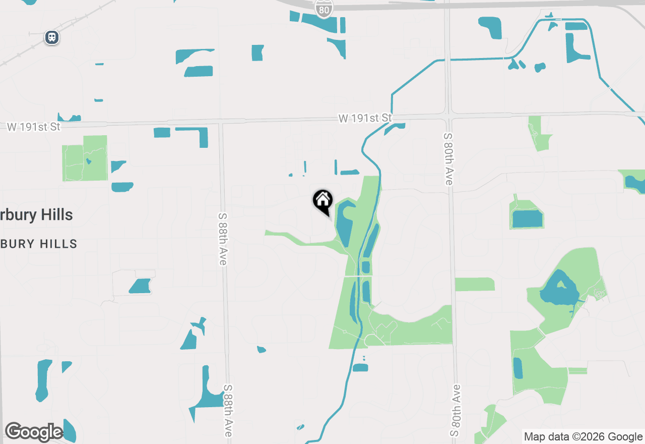 Map of 8408 Hollybrook Lane, Tinley Park, IL 60487