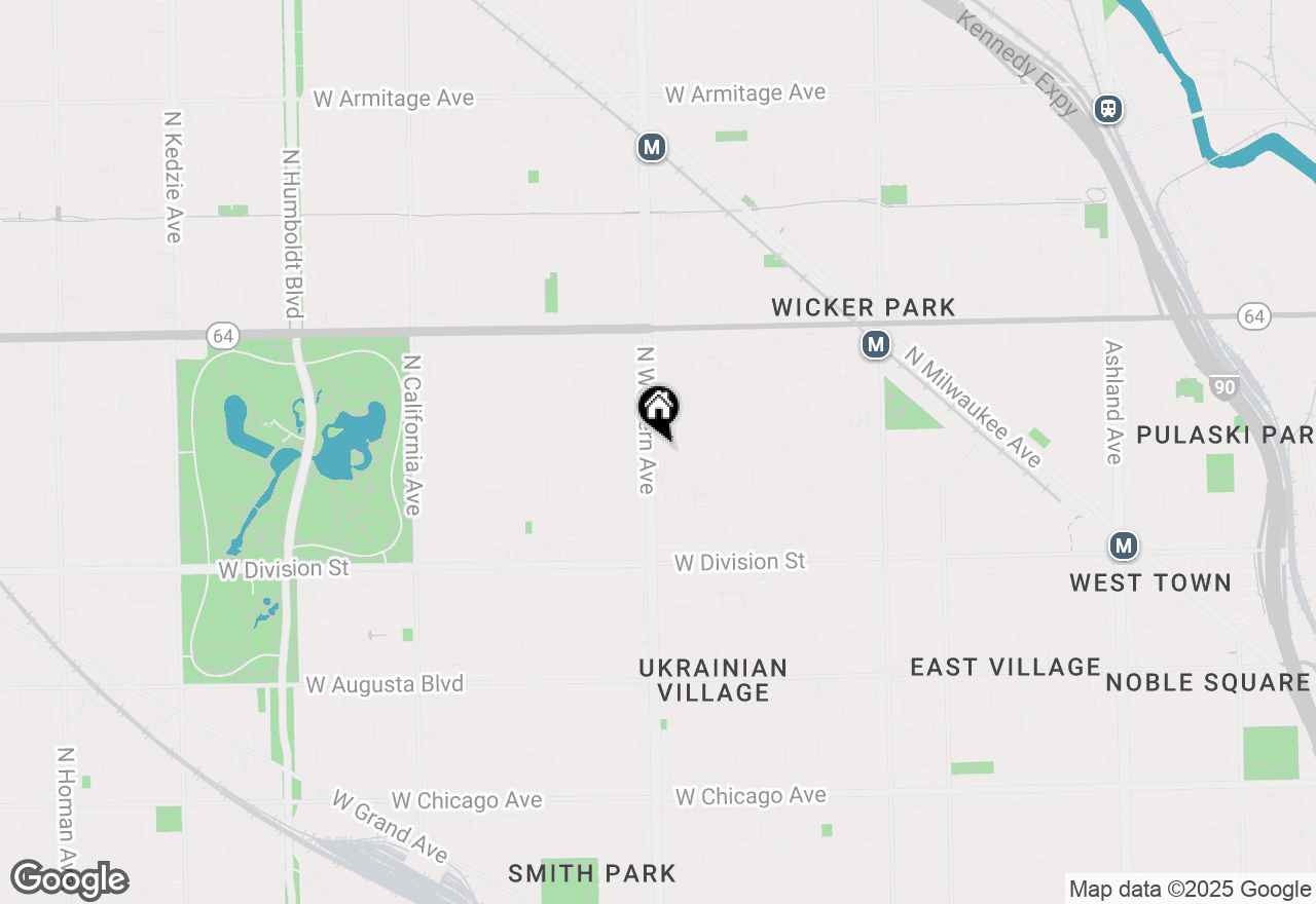 Map of 1355 N Western Avenue #2B, Chicago, IL 60622