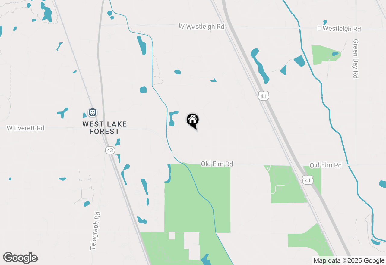 Map of 555 W Everett Road, Lake Forest, IL 60045