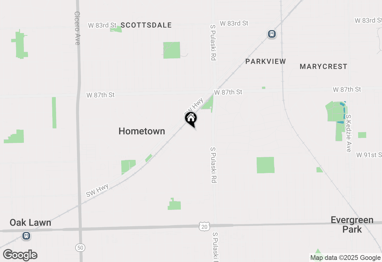 Map of 8912 S Ryan Road, Hometown, IL 60456