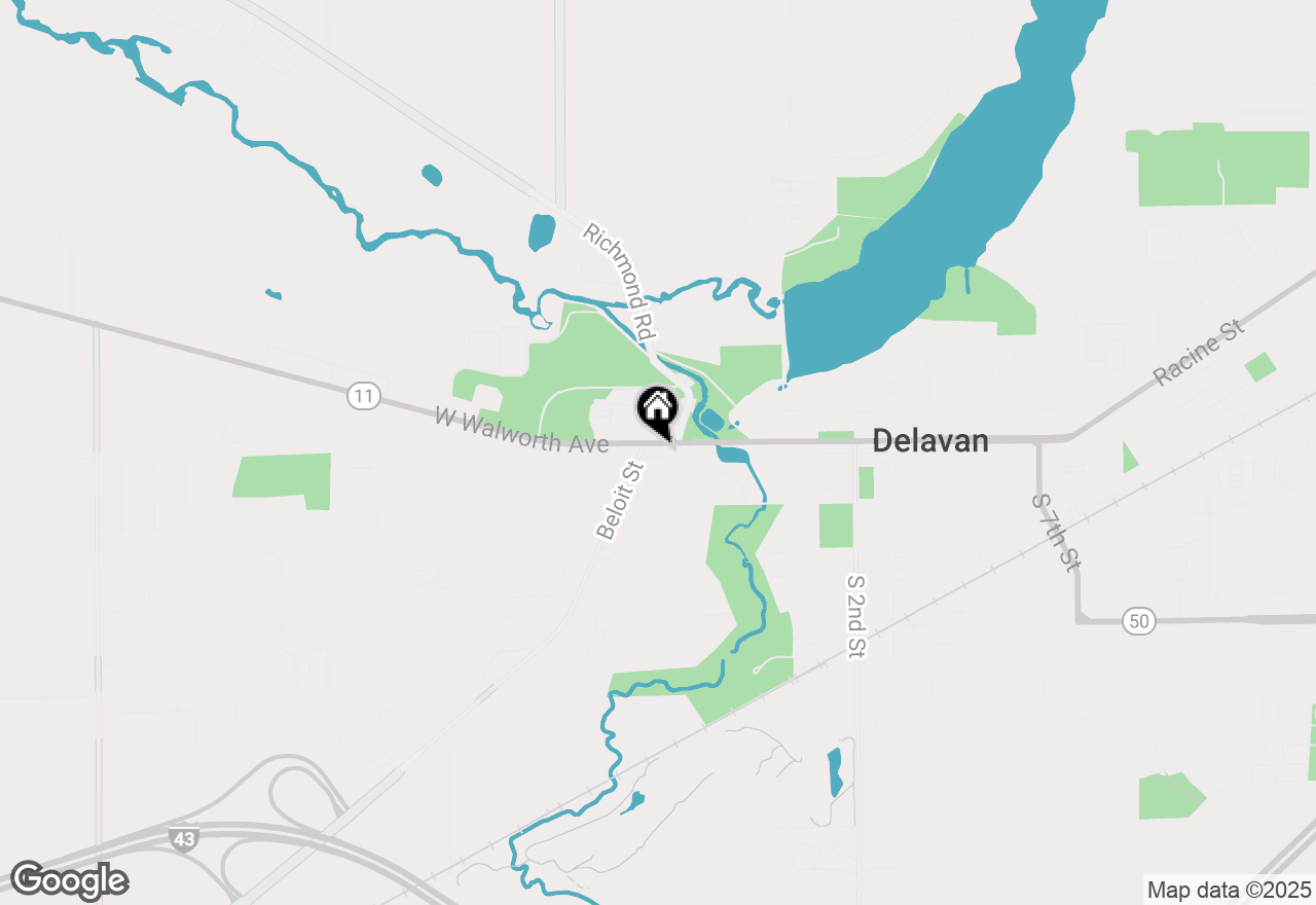 Map of 220 W Walworth Ave, Delavan, WI 53115