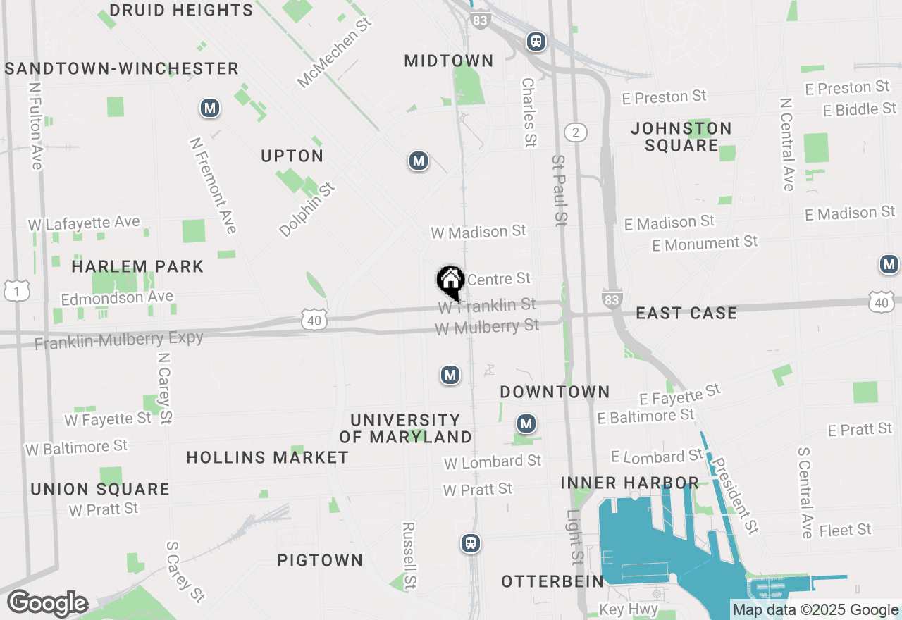 Map of 319 W Franklin Street #101-IR, Baltimore, MD 21201