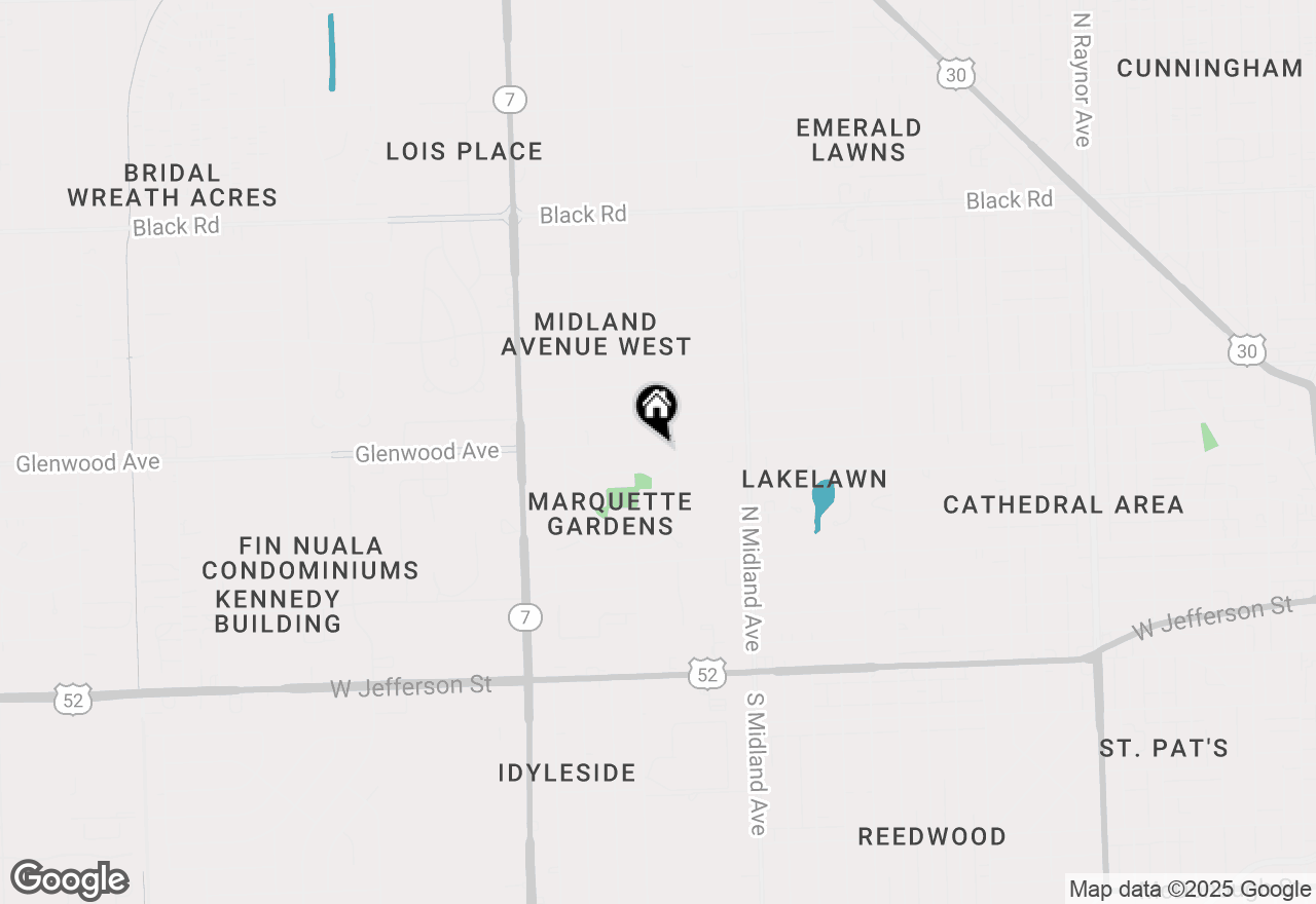 Map of 1512 Glenwood Avenue, Joliet, IL 60435