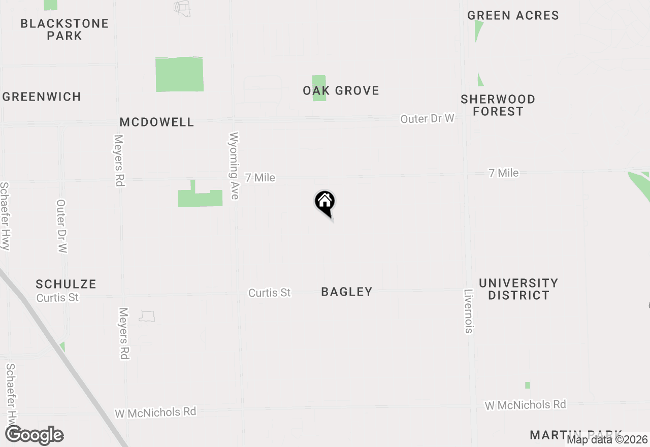 Map of 18645 Roselawn Street, Detroit, MI 48221