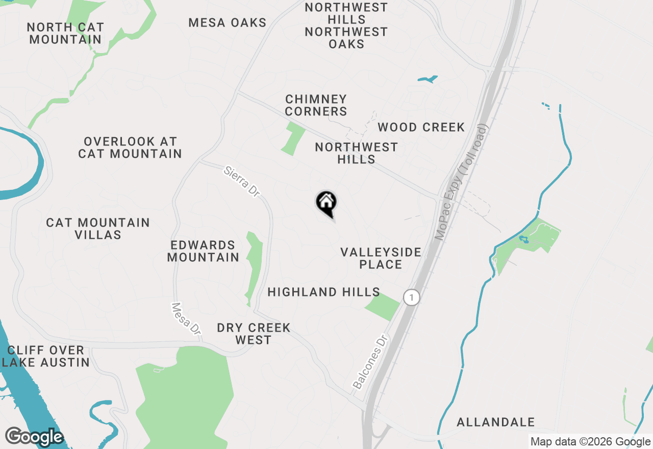 Map of 6204 Shadow Valley Dr #B, Austin, TX 78731