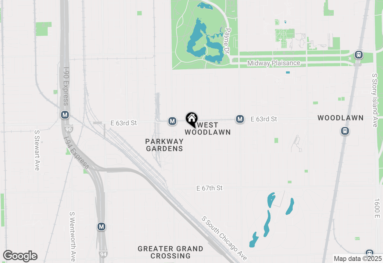 Map of 6339 S Eberhart Avenue #1, Chicago, IL 60637