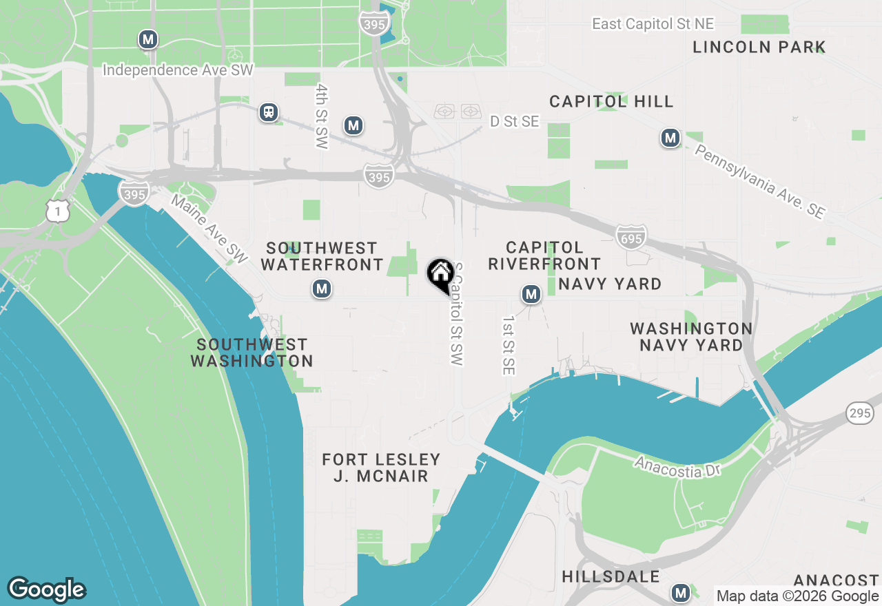 Map of 1203 Carrollsburg Place Sw, Washington, DC 20024