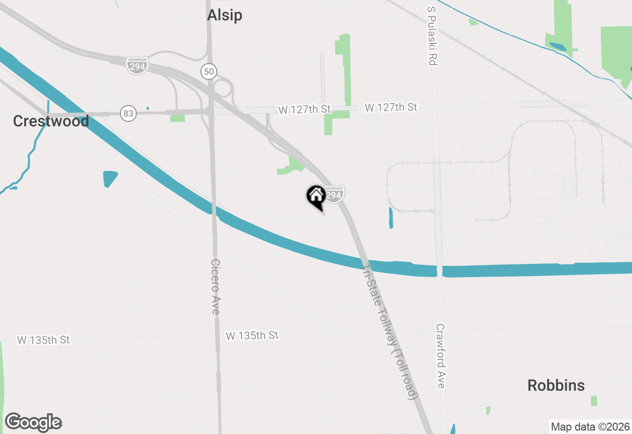 Map of 4580 W 131st Street #2S, Alsip, IL 60803