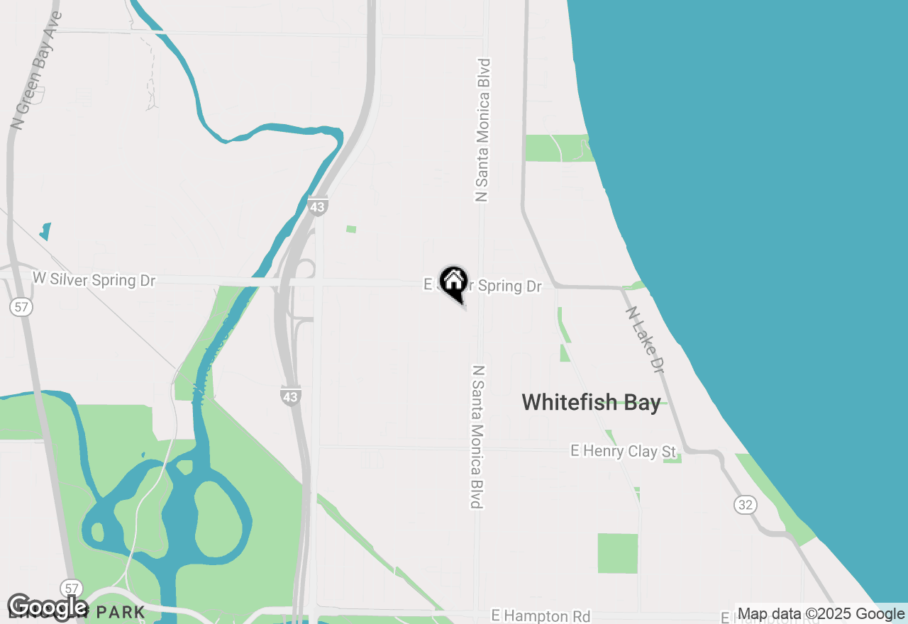 Map of 5551 N Shoreland Ave, Whitefish Bay, WI 53217