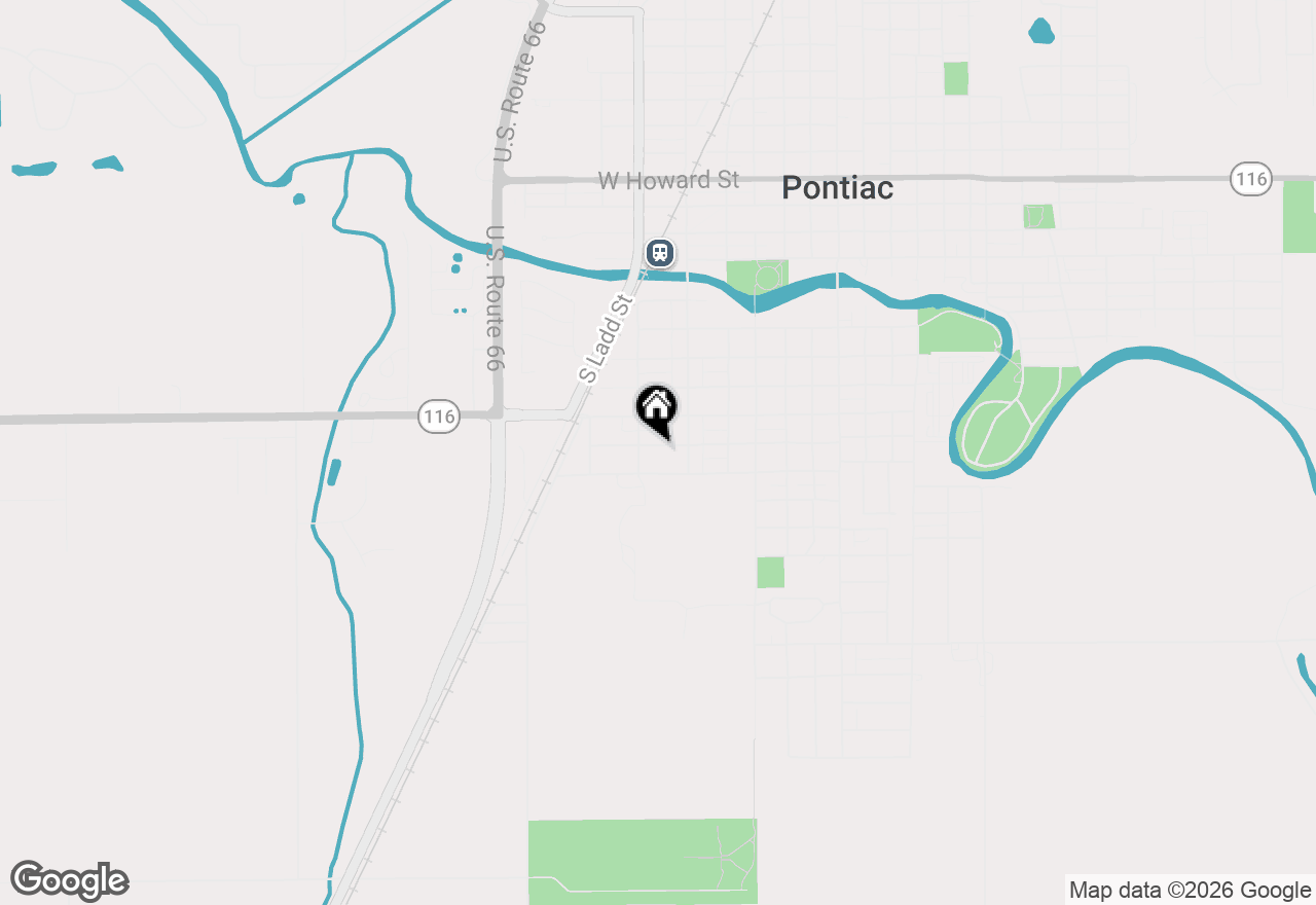 Map of 722 W Moulton Street, Pontiac, IL 61764