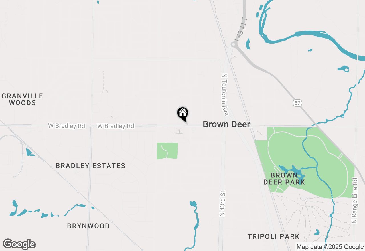 Map of (Address confidential), Brown Deer, Wisconsin 53223