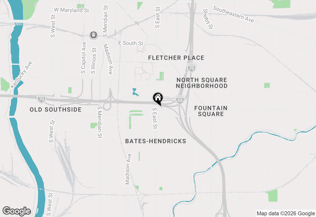 Map of 522 Prospect Street, Indianapolis, IN 46203