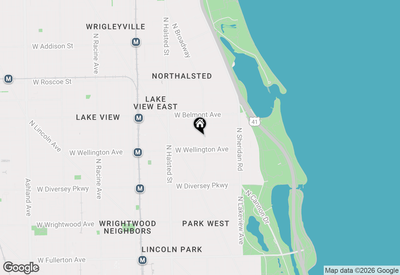 Map of 613 W Barry Avenue #4W, Chicago, IL 60657