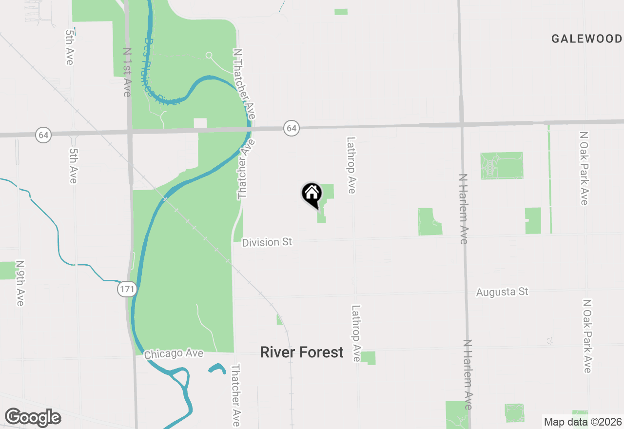 Map of 1246 Franklin Avenue, River Forest, IL 60305