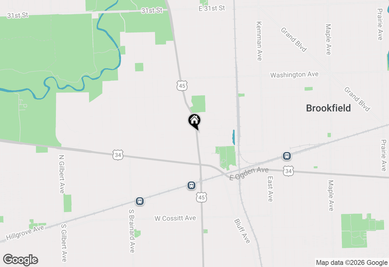 Map of 338 N La Grange Road, La Grange Park, IL 60526