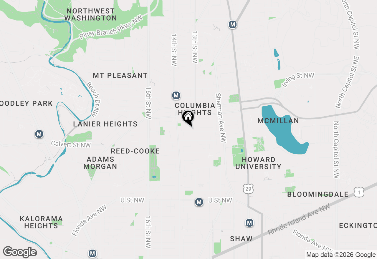 Map of 1321 Fairmont Street Nw #304, Washington, DC 20009