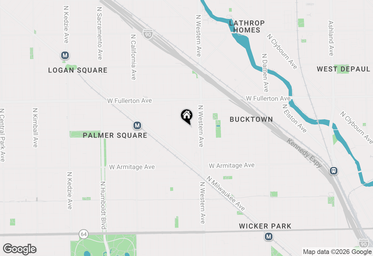 Map of 2152 N Campbell Avenue #R2, Chicago, IL 60647