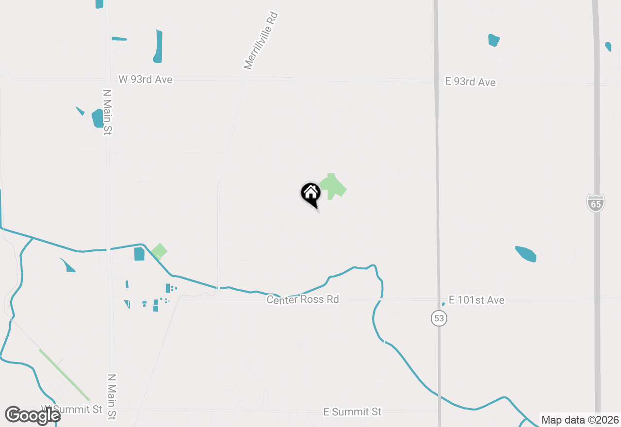Map of 1425 W 97th Place, Crown Point, IN 46307