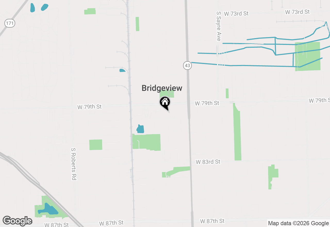 Map of 7347 W 79th Place #2D, Bridgeview, IL 60455