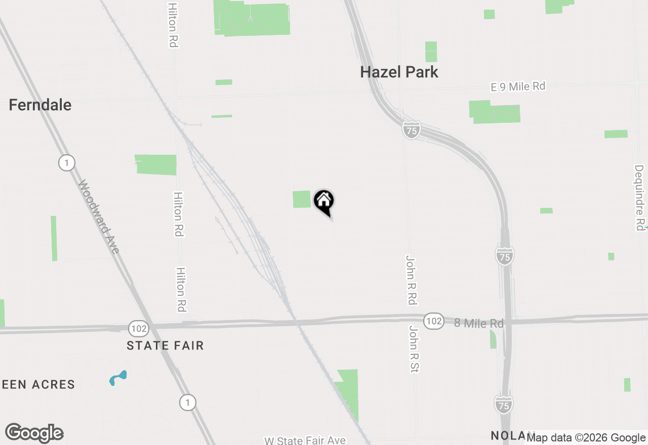 Map of 1803 Channing Street, Ferndale, MI 48220
