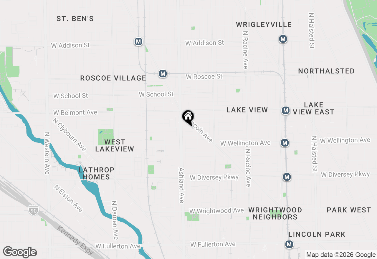 Map of 1533 W Barry Avenue #2, Chicago, IL 60657