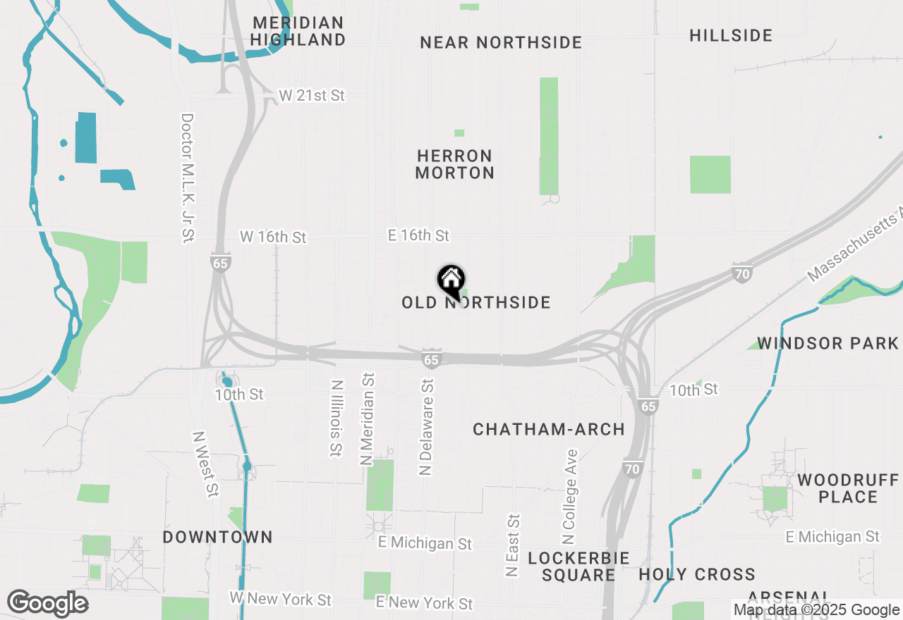 Map of 1322 N Alabama Street #E, Indianapolis, IN 46202