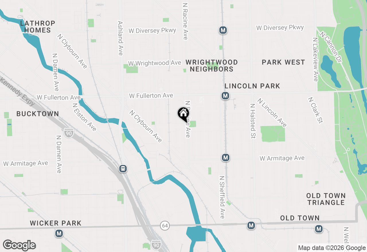 Map of 1214 W Webster Avenue #2E, Chicago, IL 60614