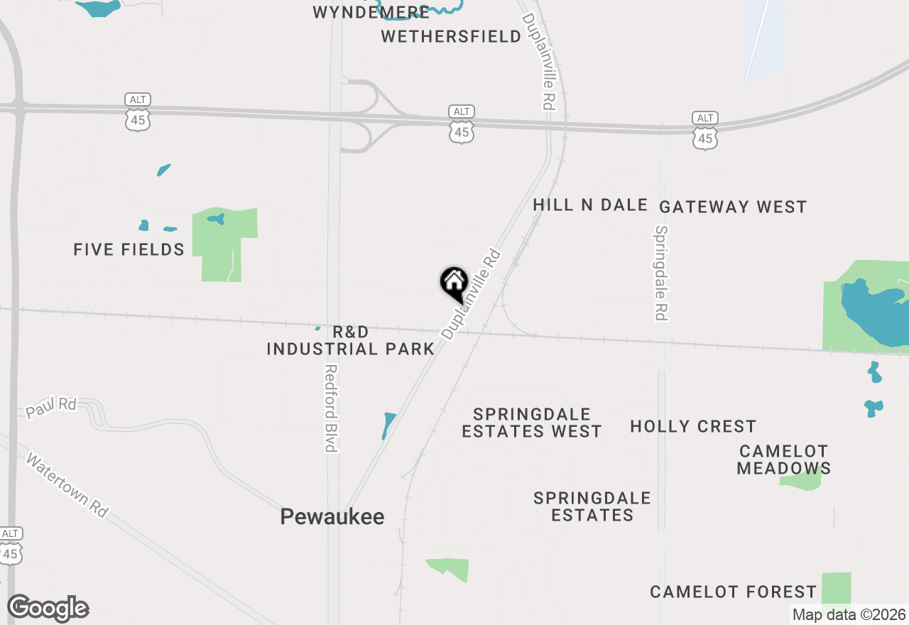 Map of W226N3045 Duplainvlle Rd, Waukesha, WI 53186