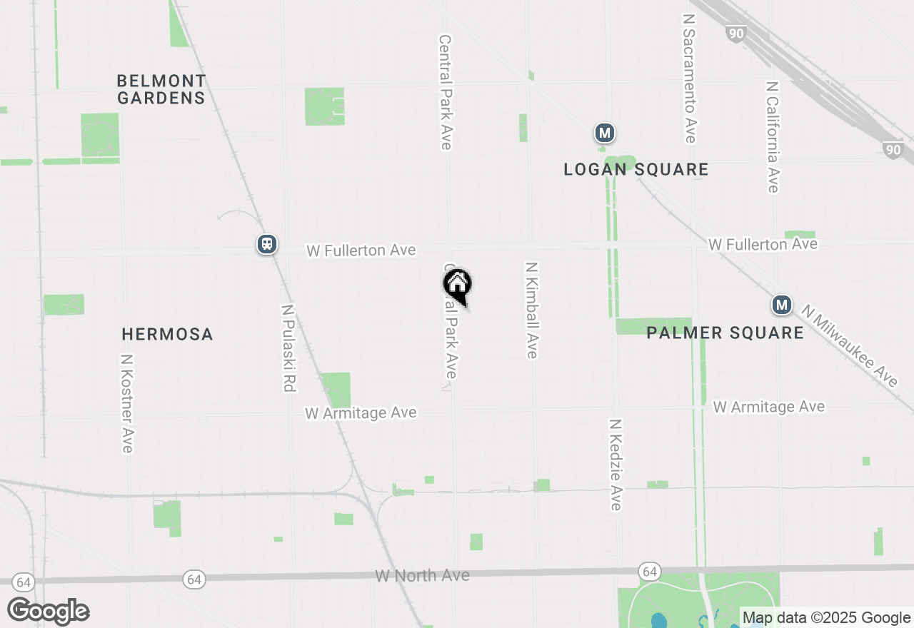 Map of 3575 W Lyndale Street #3N, Chicago, IL 60647