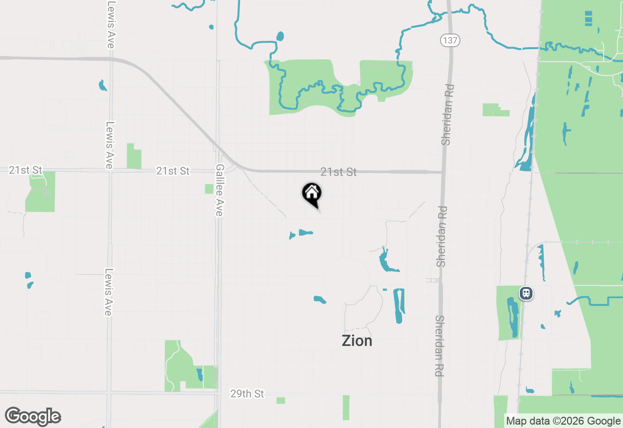 Map of 1800 23rd Street, Zion, IL 60099