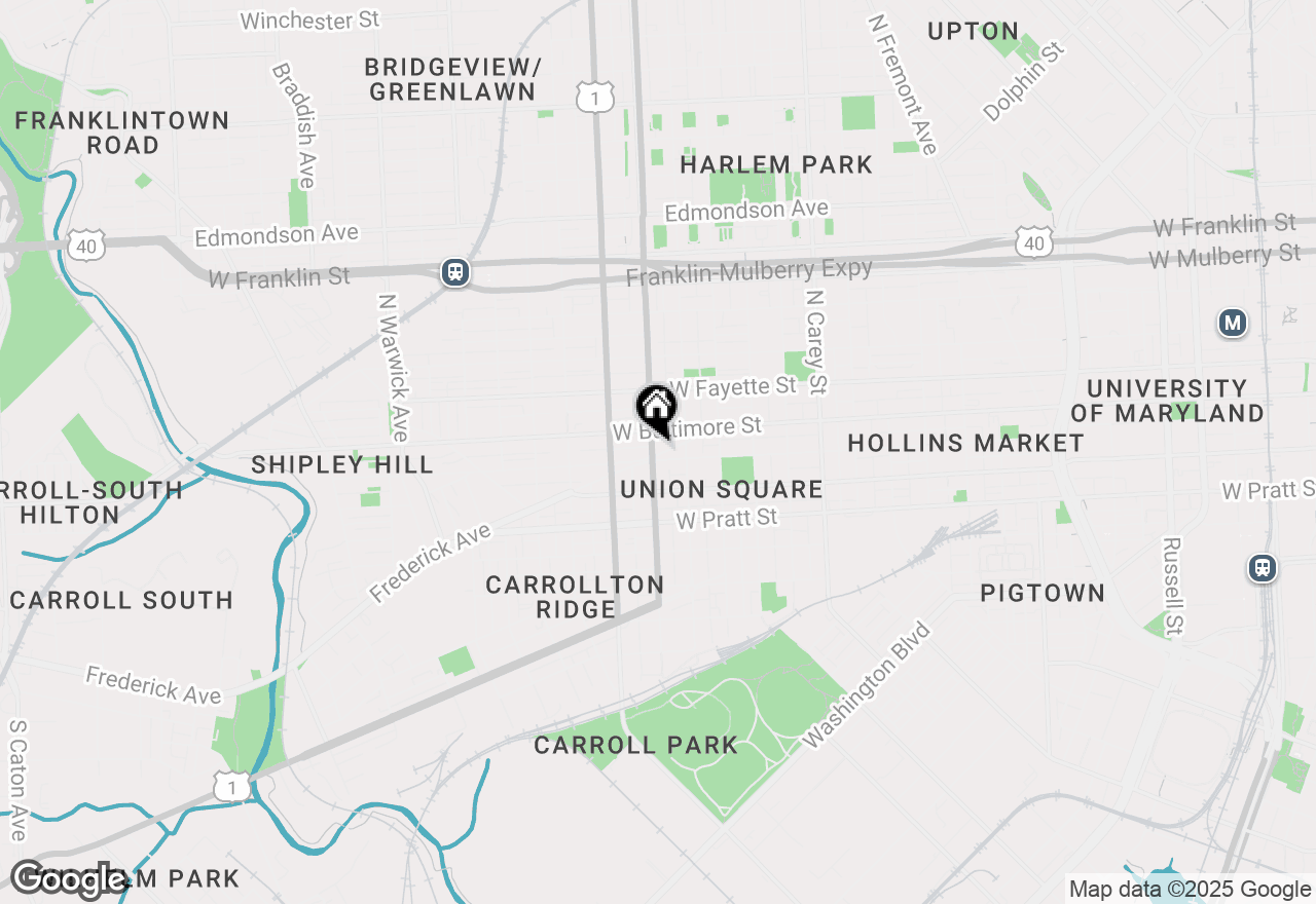 Map of 27 Fulton Avenue, Baltimore, MD 21223
