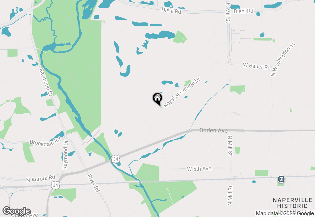Map of 1033 Royal Saint George Drive, Naperville, IL 60563
