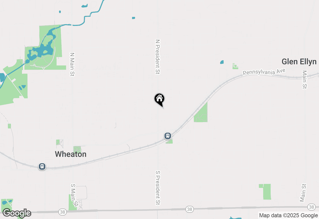 Map of 719 N President Street, Wheaton, IL 60187