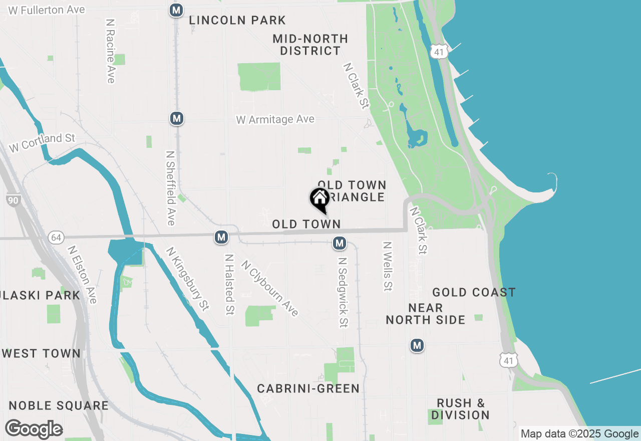 Map of 1632 N St. Michaels Court #B, Chicago, IL 60614