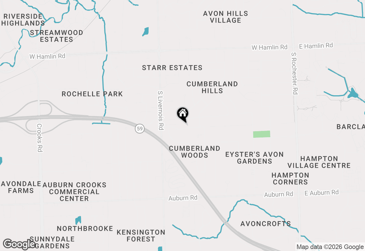 Map of 722 Lake Ridge Road, Rochester Hills, MI 48307