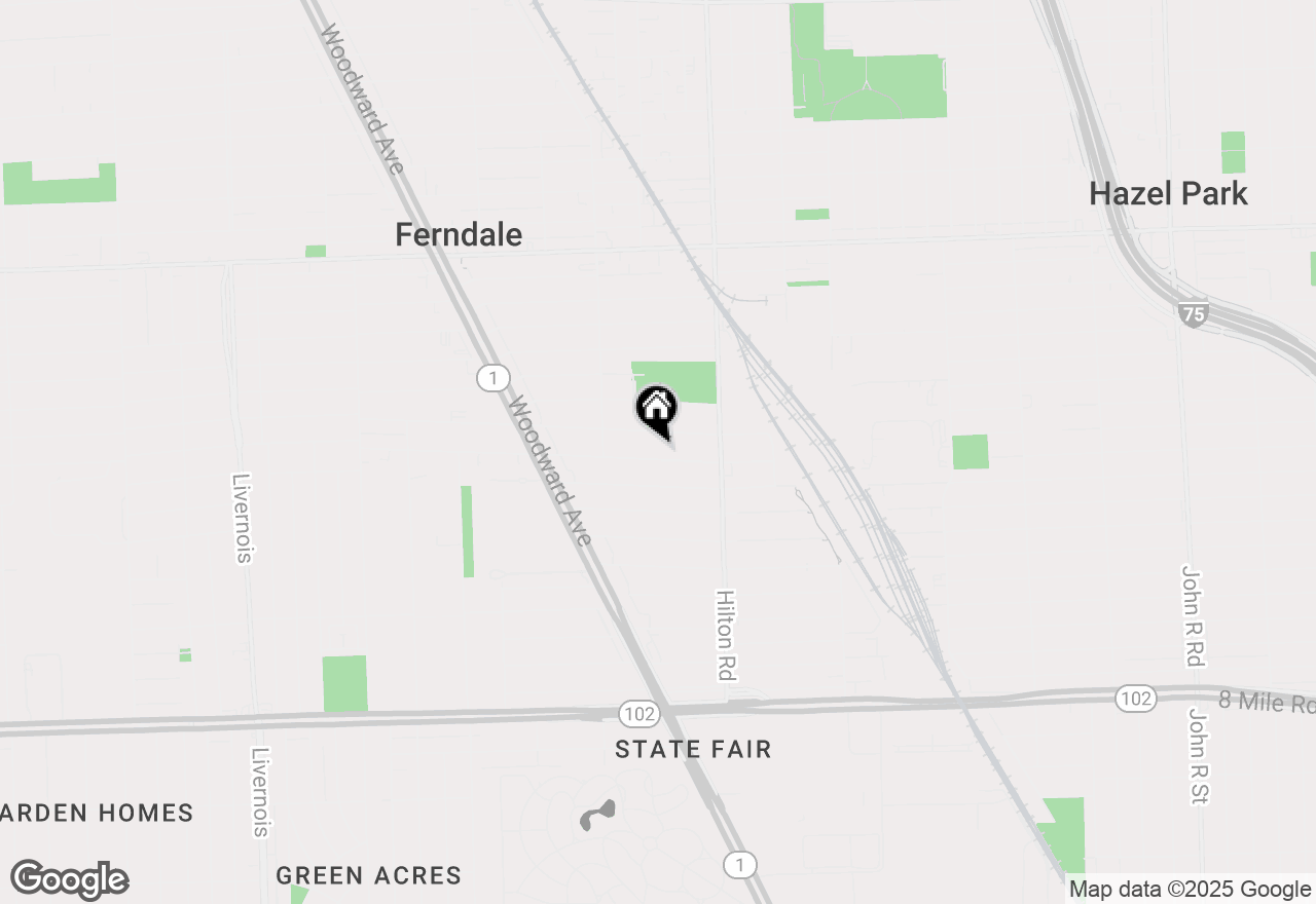 Map of 437 E Marshall Street, Ferndale, MI 48220