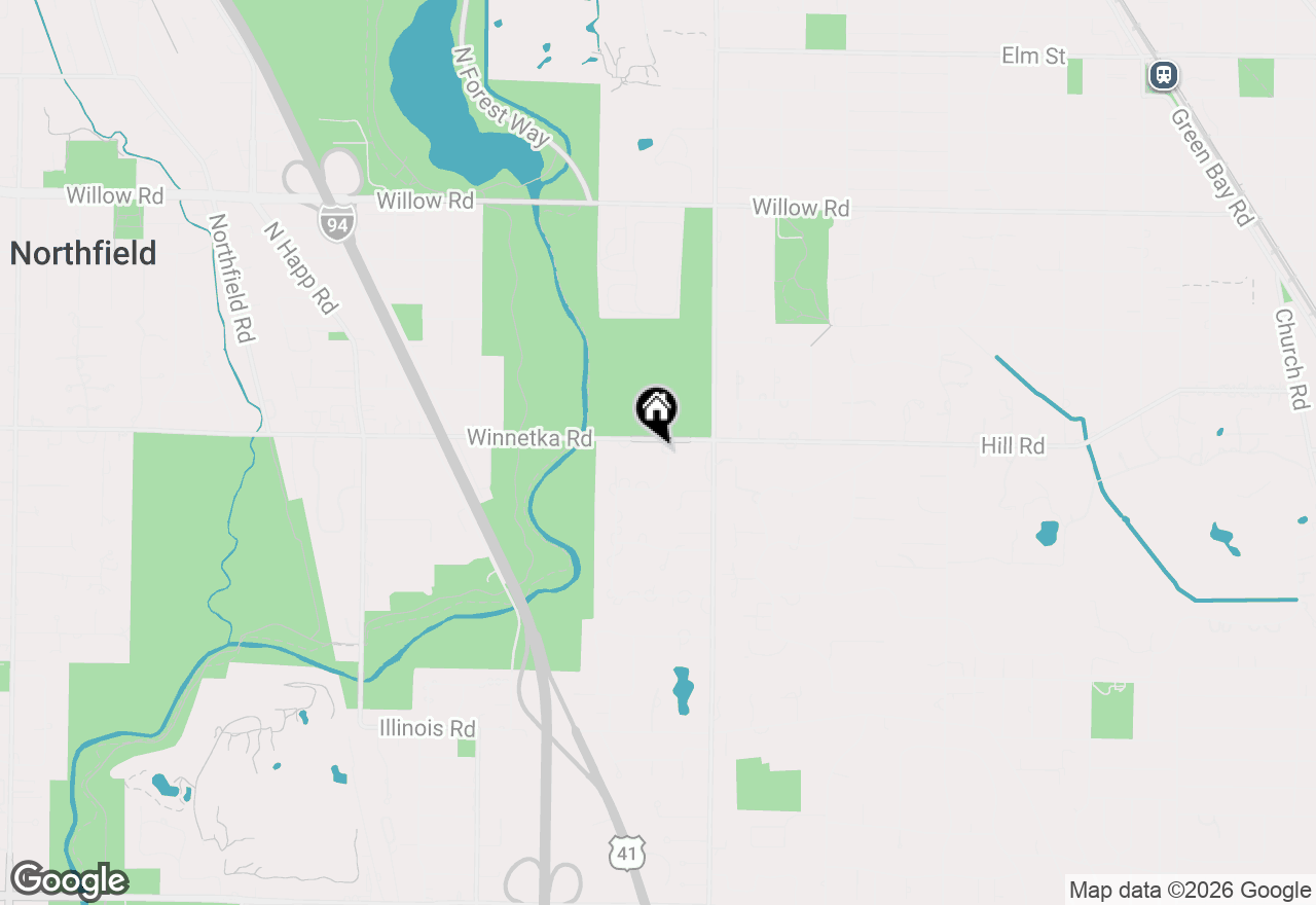 Map of 90 Meadowview Drive, Northfield, IL 60093