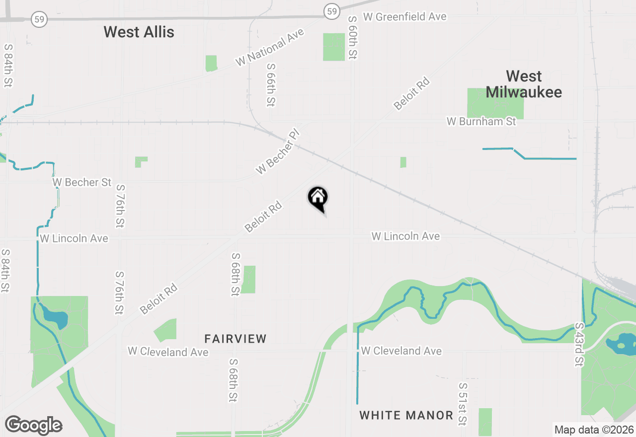 Map of 2231 S 62nd St, West Allis, WI 53219