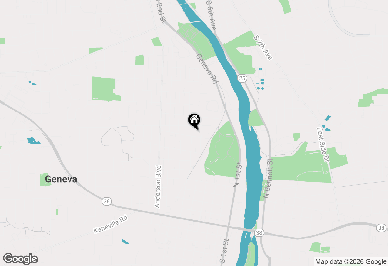 Map of 523 Eklund Avenue, Geneva, IL 60134