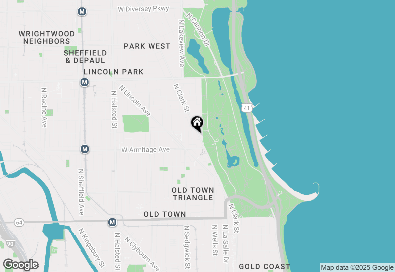 Map of 2042 N Clark Street #6S, Chicago, IL 60614