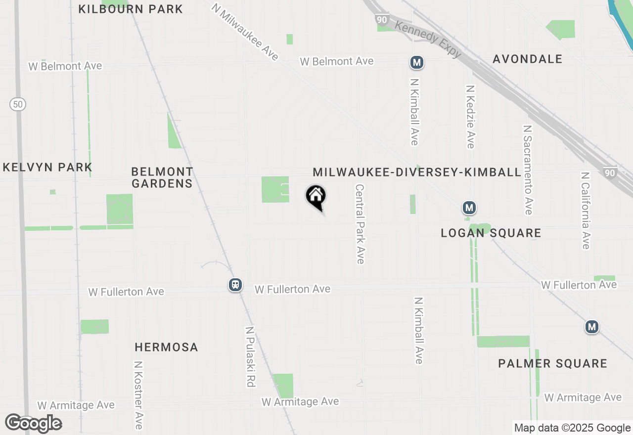 Map of 2628 N Ridgeway Avenue #2, Chicago, IL 60647