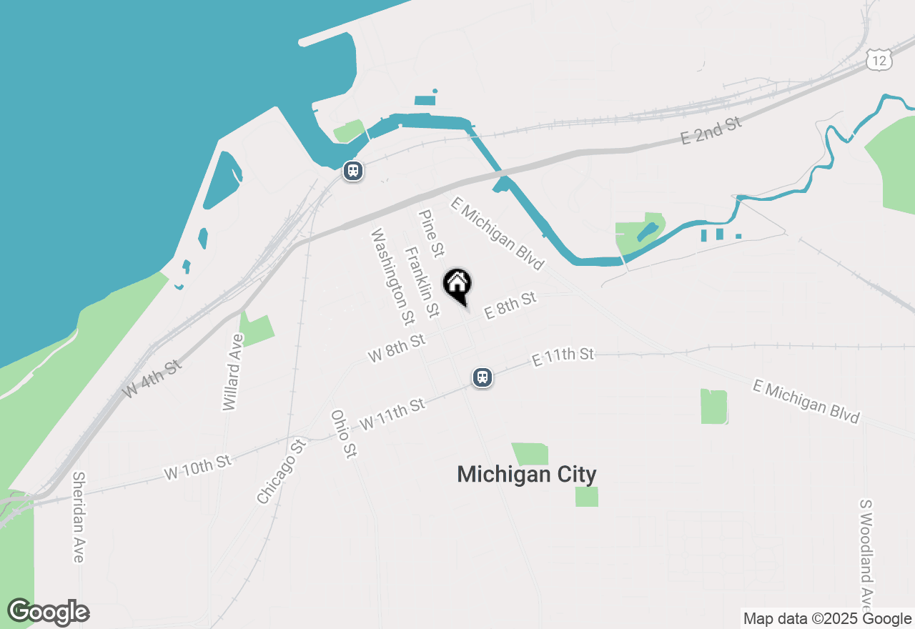 Map of 717 Pine Street, Michigan City, IN 46360