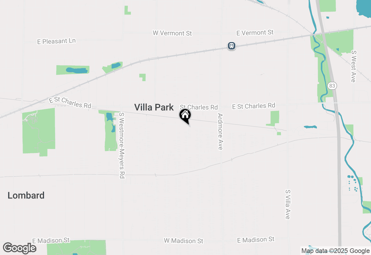 Map of 104 S Harvard Avenue, Villa Park, IL 60181