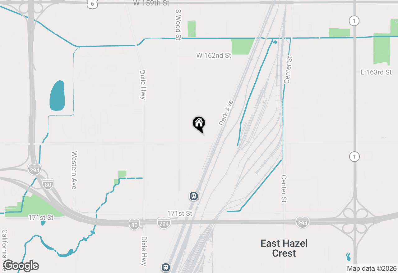 Map of 16641 Paulina Street, Markham, IL 60428