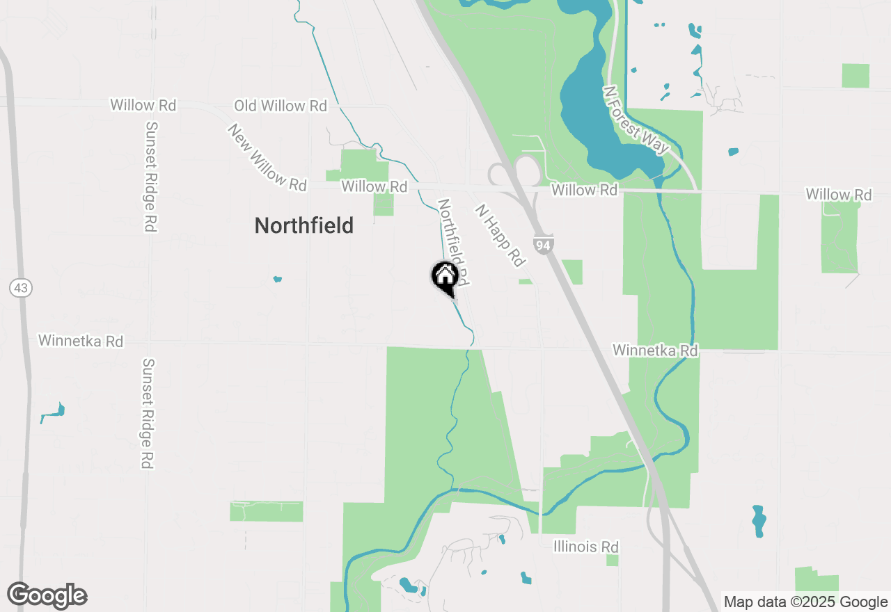 Map of 157 Riverside Drive, Northfield, IL 60093