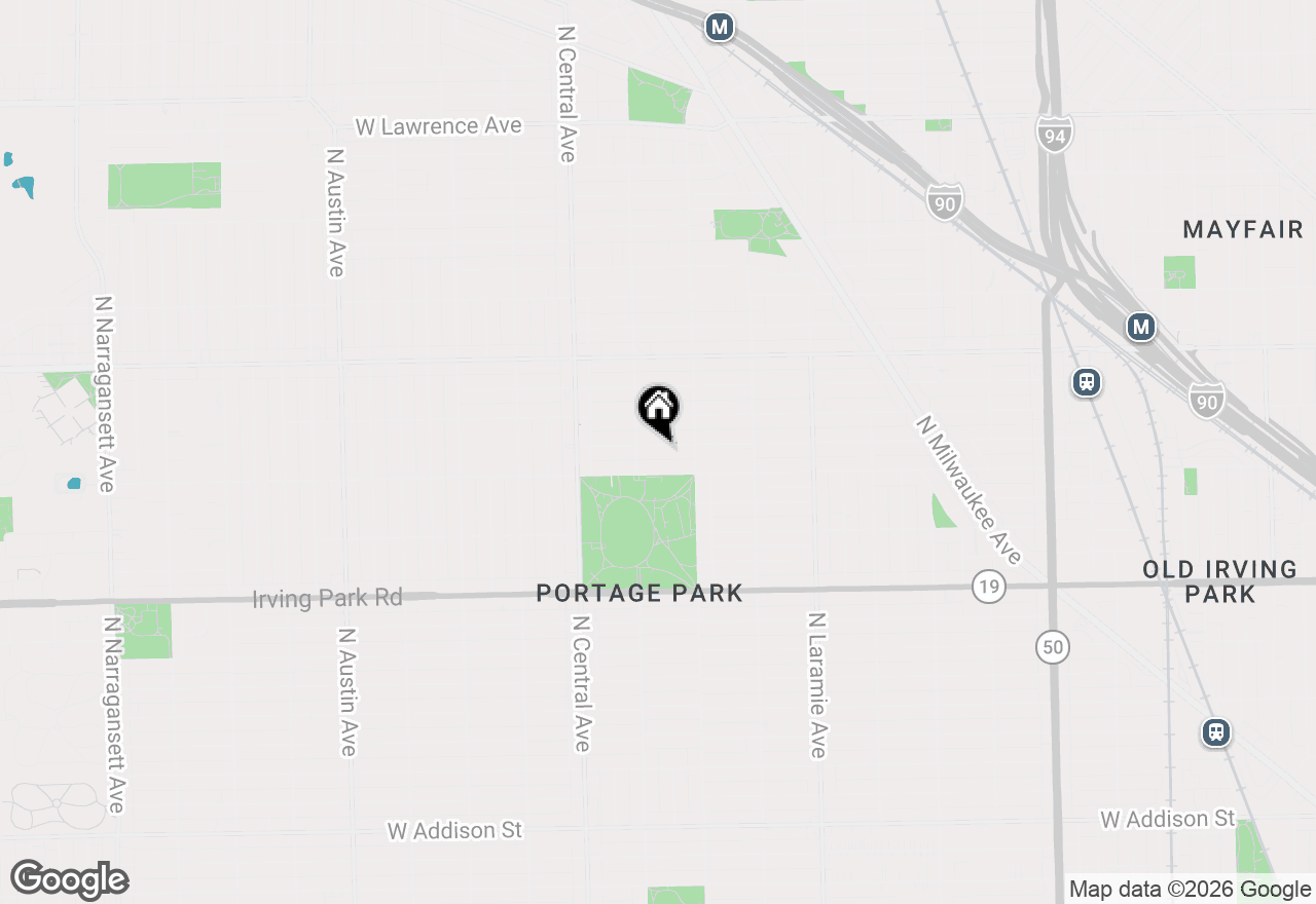 Map of 5437 W Hutchinson Street #2, Chicago, IL 60641