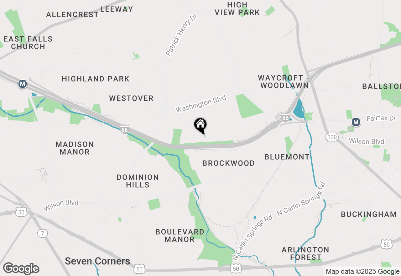 Map of 1017 N Kensington Street, Arlington, VA 22205