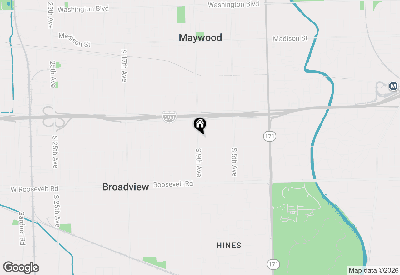 Map of 1917 S 9th Avenue, Maywood, IL 60153