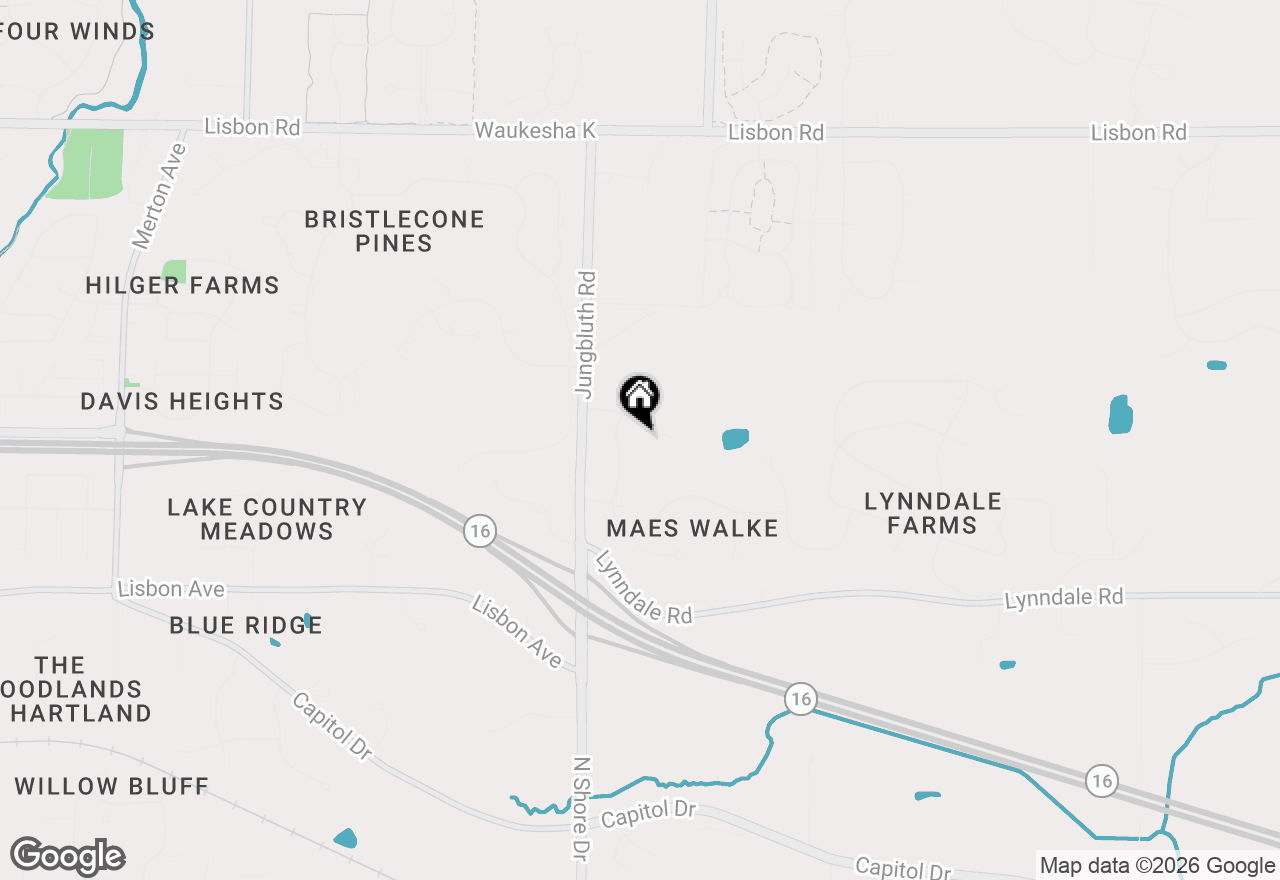 Map of N51W28373 Maes Walke, Pewaukee, WI 53072