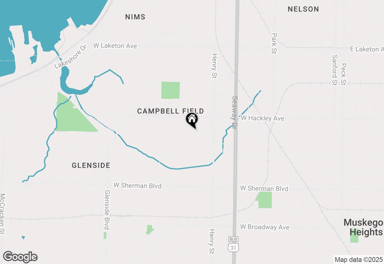 Map of 930 W Barney Avenue, Muskegon, MI 49441